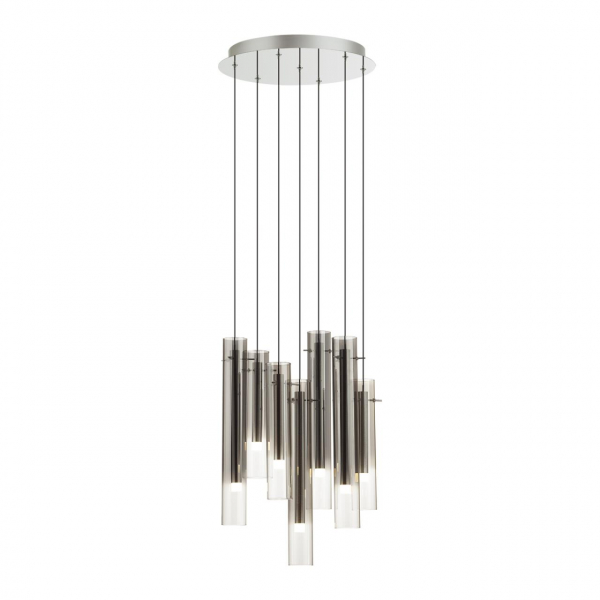 5061/32LA PENDANT ODL24 319 серебристый/дымчатый/металл/стекло Люстра каскадная LED 7*4W 3000K SHINY, изображение 2