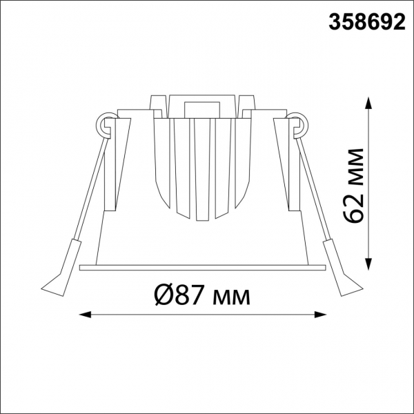 358692 SPOT NT21 276 белый/золото Светильник встраиваемый светодиодный IP20 LED 4000К 10W 100-265V KNOF, изображение 4