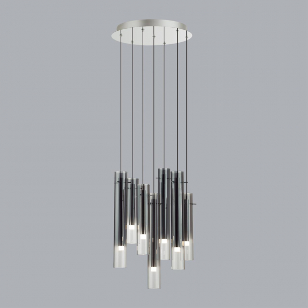 5061/32LA PENDANT ODL24 319 серебристый/дымчатый/металл/стекло Люстра каскадная LED 7*4W 3000K SHINY, изображение 3