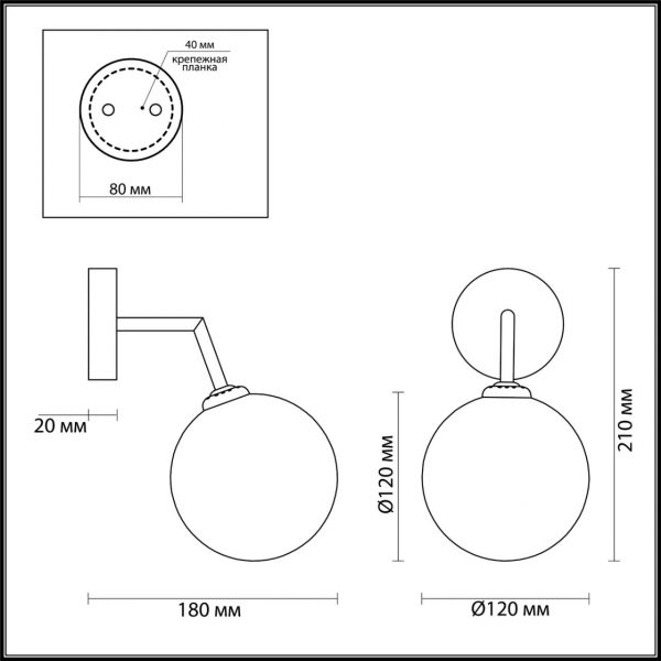 4418/1W MODERNI LN19 137 золотой Бра G9 1*40W 220V ESTELLE, изображение 3