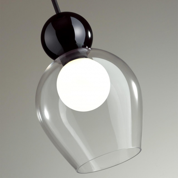 5023/1 MODERN ODL23 337 черный/прозрачный/белый матовый металл/стекло Подвес G9 LED 5W BLACKY, изображение 4