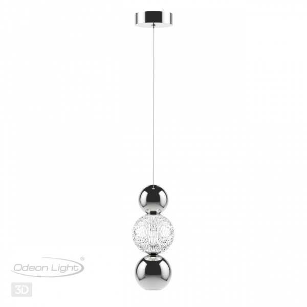 5007/7LA L-VISION ODL23 465 хром/прозрачный/металл/акрил Подвес LED 7W 4000K 300Лм CRYSTAL, изображение 5