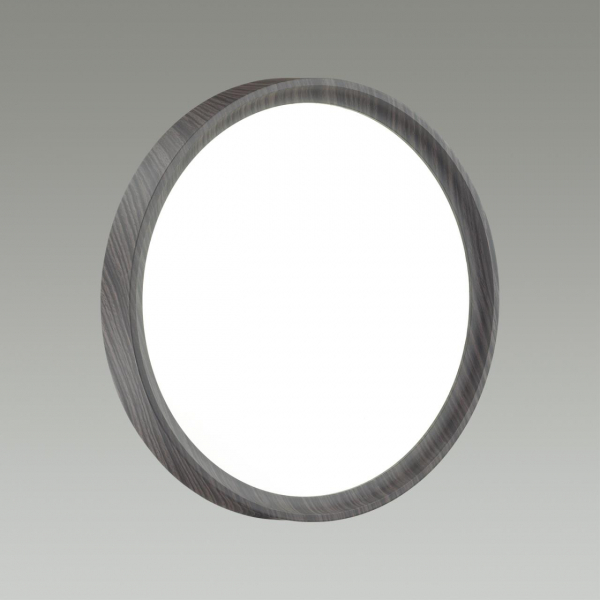 7627/CL PALE SN 122 Светильник пластик/белый/венге под дерево LED 30Вт 4000К D330 IP43 WOODI, изображение 3