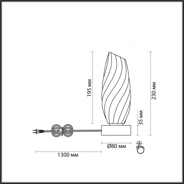 6518/1T MODERNI LN23 105 золотой Настольная лампа G9 1*40W 220V SHIVON, изображение 3