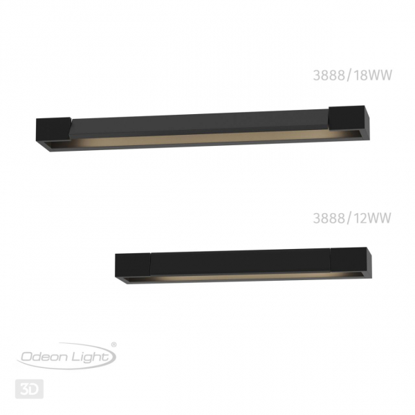 3888/12WB HIGHTECH ODL20 269 черн/металл Настен.поворотн.светильник LED 4000K 12W 220V IP44 ARNO, изображение 5