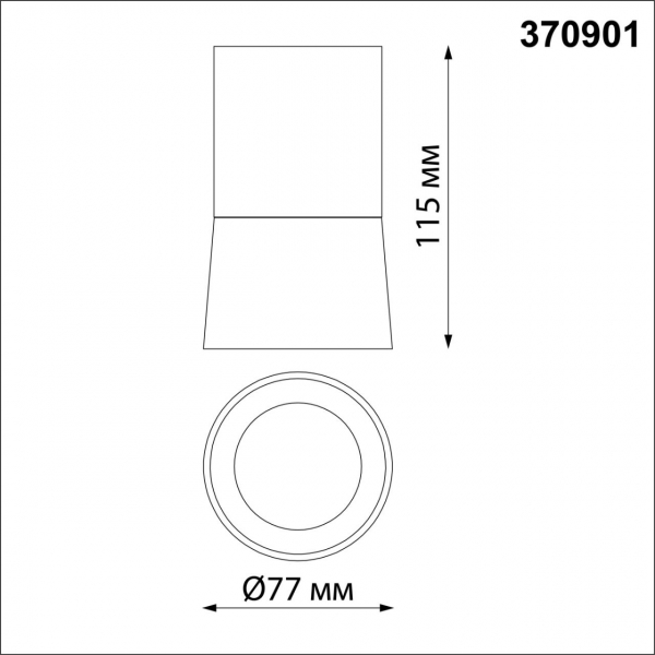 370901 OVER NT22 251 белый Светильник накладной IP20 GU10 9W 220V ELINA, изображение 4