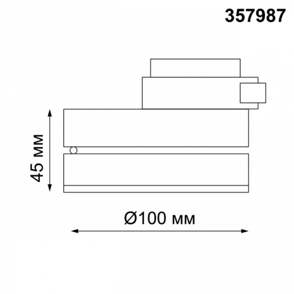 357987 PORT NT19122 черный Светильник трековый однофазный трехжильный IP20 LED 3000К 12W 220V GRODA, изображение 3