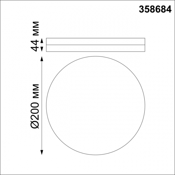 358684 OVER NT21 333 белый Светильник накладной влагозащищенный IP54 LED 4000K 15W 100-240V PANDORA, изображение 3