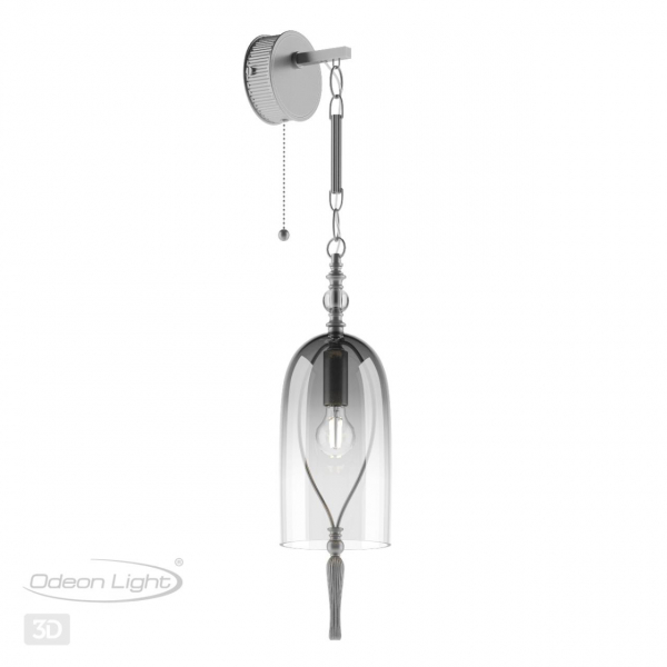 4882/1W NEO ODL_EX22 61 серебристый/дымчатый/стекло Бра с выкл. E14 1*40W BELL, изображение 7