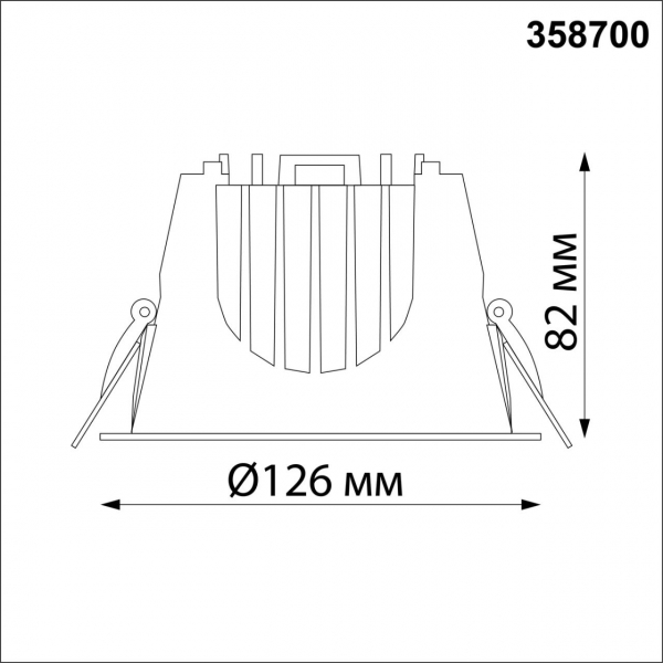 358700 SPOT NT21 276 белый/золото Светильник встраиваемый светодиодный IP20 LED 4000К 30W 100-265V KNOF, изображение 4