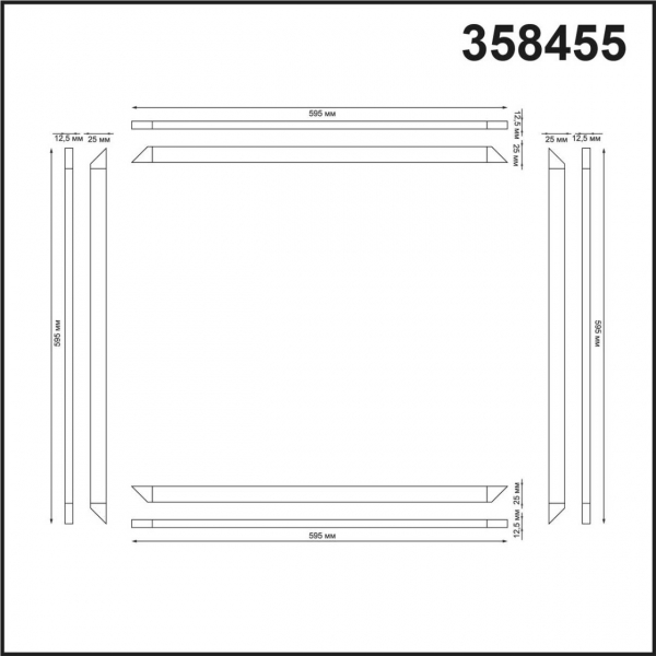 358455 SPOT NT20 294 белый Светодиодн. св-ник встраив. в Армстронг IP20 LED 4000К 48W 100-265V NELIO, изображение 7