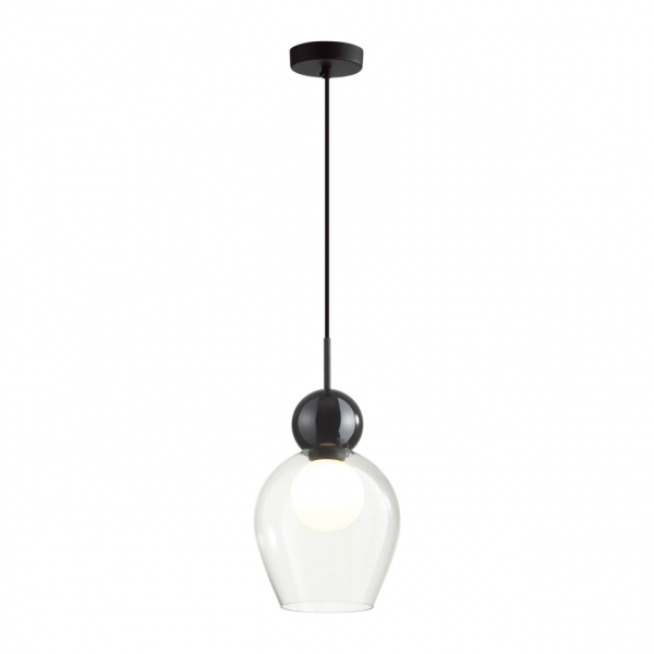 5023/1 MODERN ODL23 337 черный/прозрачный/белый матовый металл/стекло Подвес G9 LED 5W BLACKY, изображение 2