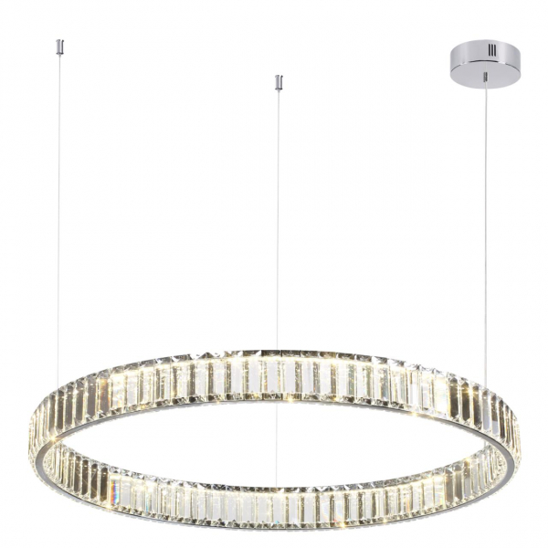 4930/45L L-VISION ODL24 489 хром/прозрачный металл/хрусталь Люстра LED 45W 4000K 5350Лм VEKIA, изображение 2