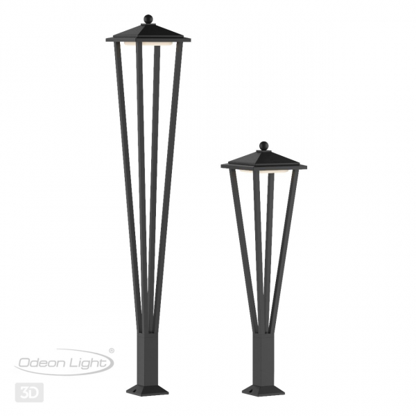 6655/12GL NATURE ODL24 625 черный/металл Уличный светильник IP65 LED 12W 4000K AC85-265V BEARITZ, изображение 5
