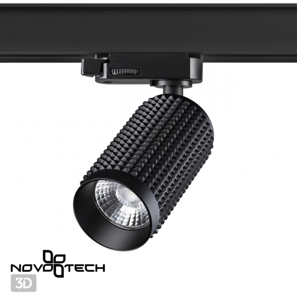 358498 PORT NT21 128 черный Трехфазный трековый светодиодный cветильник IP20 LED 4000K 12W 220V MAIS LED, изображение 3