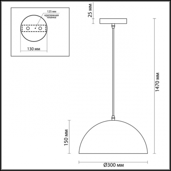 3349/1 PENDANT ODL17 380 темно-серый/золотой Подвес E27 60W 220V UGA, изображение 4