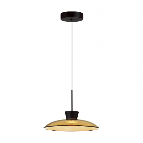 5055/9LA L-VISION ODL24 321 черный/янтарный/металл/стекло Подвес LED 9W 3000К SAUCER, изображение 2