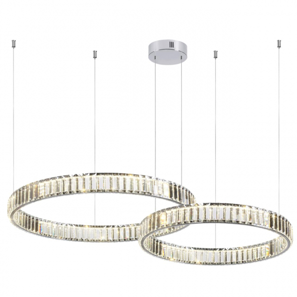 4930/45L L-VISION ODL24 489 хром/прозрачный металл/хрусталь Люстра LED 45W 4000K 5350Лм VEKIA, изображение 5
