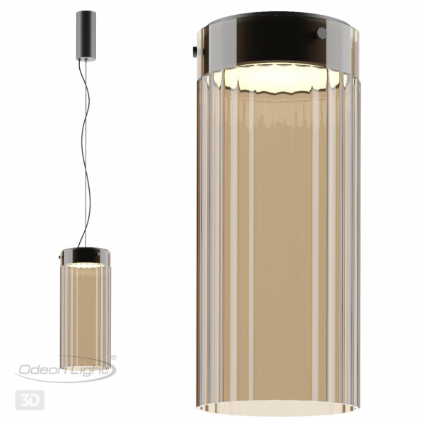 5047/10LC L-VISION ODL24 303 черный/светл.янтарный/металл/стекло Потолочный светильник LED 10W 4000К 1237Лм PILLARI, изображение 5