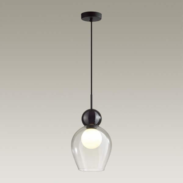 5023/1 MODERN ODL23 337 черный/прозрачный/белый матовый металл/стекло Подвес G9 LED 5W BLACKY, изображение 3