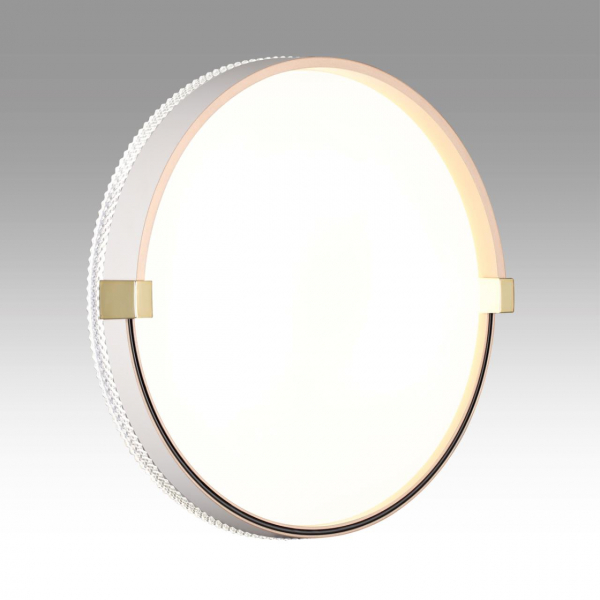 7646/CL PALE SN 138 Светильник пластик/белый/золотой LED 30Вт 4000К D340 IP43 OLIDI WHITE, изображение 3