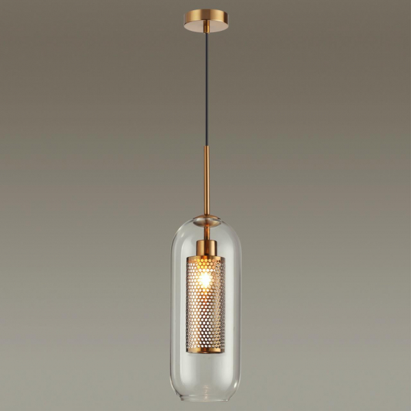 4940/1 PENDANT ODL22 335 античн.бронза/металл/прозрачный/стекло Подвес E27 1*40W CLOCKY, изображение 3