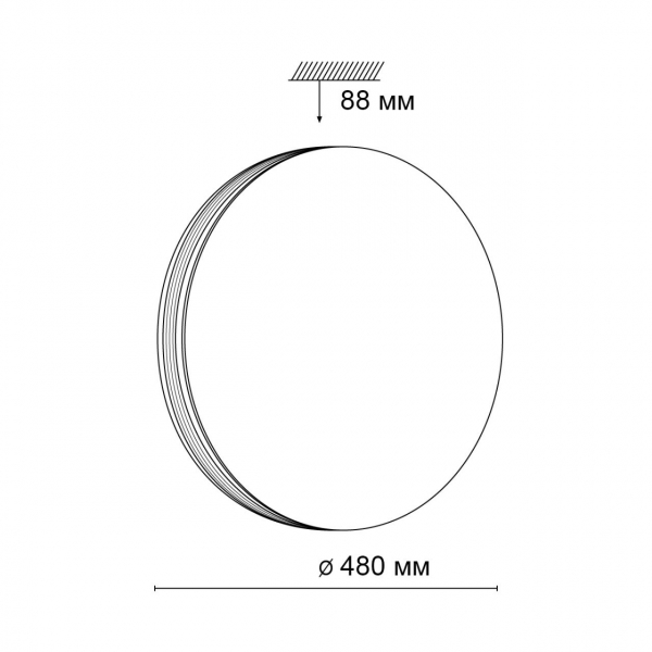3056/EL COLOR SN 017 Светильник пластик/белый/черный LED 72Вт 3000-6500К D480 IP43 пульт ДУ/RGB/LampSmart LOBIO RGB, изображение 5