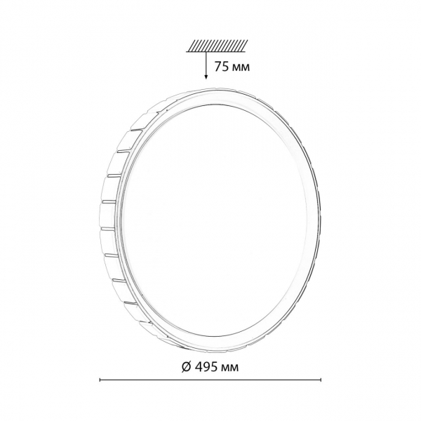 7695/EL PALE SN 90 Светильник пластик/розовое золото LED 70Вт 3000-6000К D495 IP43 пульт ДУ KUPI GOLD, изображение 7