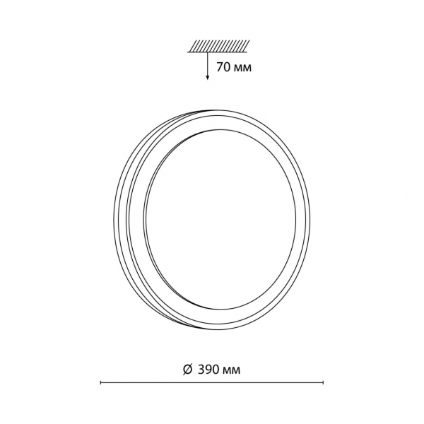 7620/DL PALE SN 109 Светильник пластик/черный/медный LED 48Вт 3000-6300K D390 IP43 пульт ДУ AKUNA, изображение 7