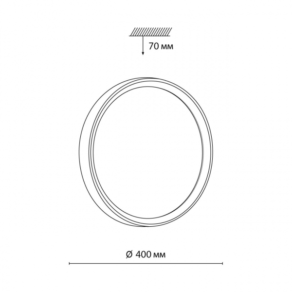 7627/DL PALE SN 122 Светильник пластик/венге под дерево LED 48Вт 3000-6300K D400 IP43 пульт ДУ WOODI, изображение 7