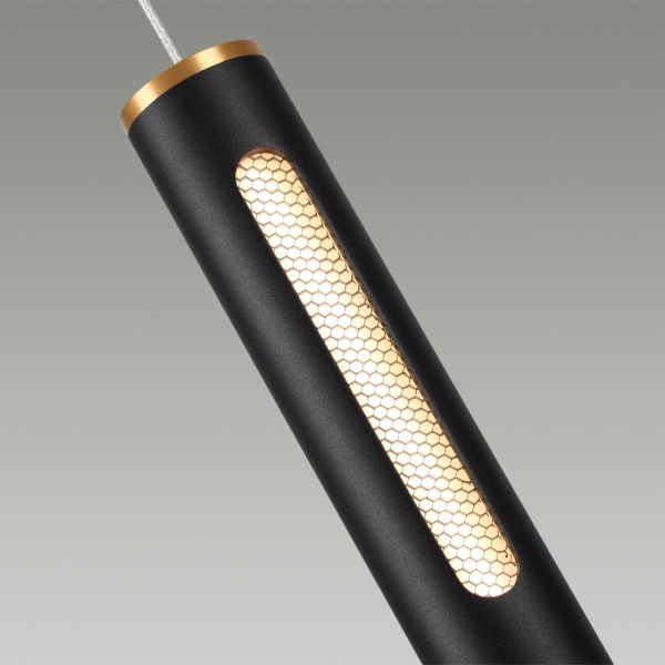 6643/7L HIGHTECH ODL24 169 черный/золото/металл/акрил Подвесной светильник IP20 LED 9W 3000K 220V MALI, изображение 5