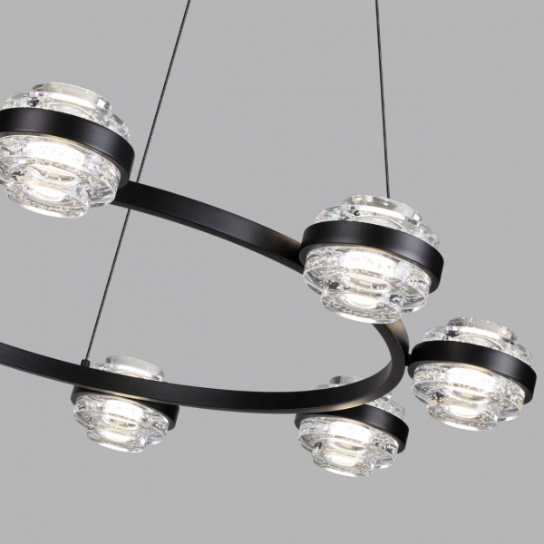 5031/50L L-VISION ODL24 391 чёрный/металл/акрил Люстра LED 50W 4000K 4310лм KLOT, изображение 4