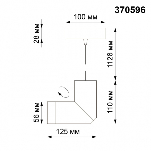 370596 OVER NT19 248 матовый белый Накладной светильник IP20 GU10 50W 220-240V ELITE, изображение 4