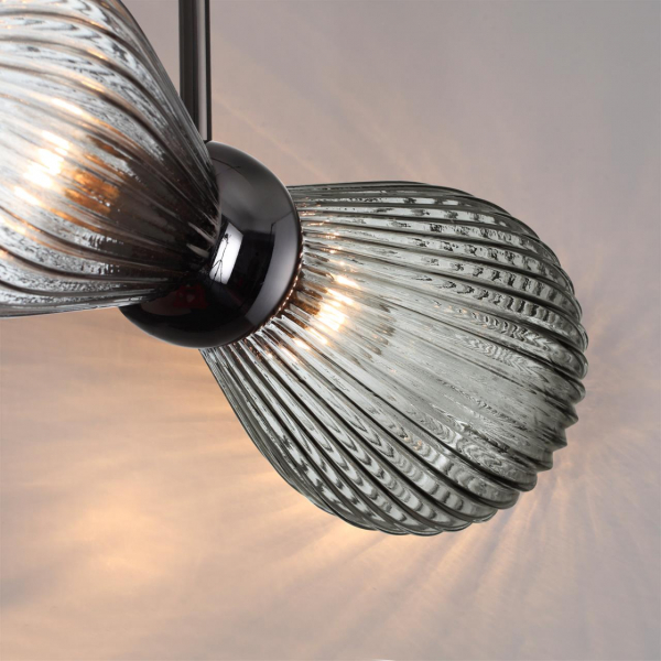 5417/2 MODERN ODL_EX23 17 черный хром/дымчатый/металл/стекло Подвес E14 2*40W ELICA, изображение 4