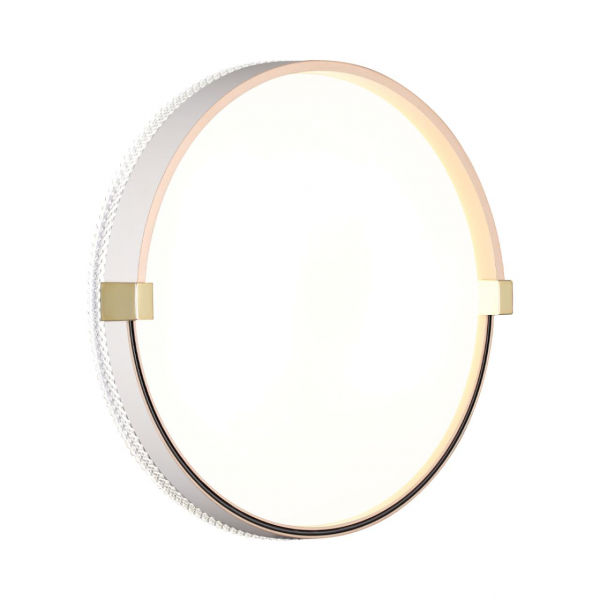 7646/CL PALE SN 138 Светильник пластик/белый/золотой LED 30Вт 4000К D340 IP43 OLIDI WHITE, изображение 5