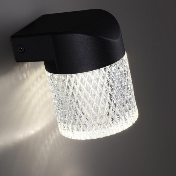 359293 STREET NT24 000 черный Светильник ландшафтный настенный IP65 LED 7W 4000K 175-265V ESTIMA, изображение 5