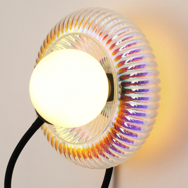 5013/1WB MODERN ODL23 573 черный/разноцветный/белый матовый металл/стекло Бра G9 LED 7W BUNY, изображение 4
