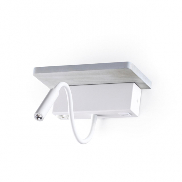 3869/8WL HIGHTECH ODL19 289 седой дуб с белым/дерево Настен. светильник LED 8W 560Лм 3000К WOODY