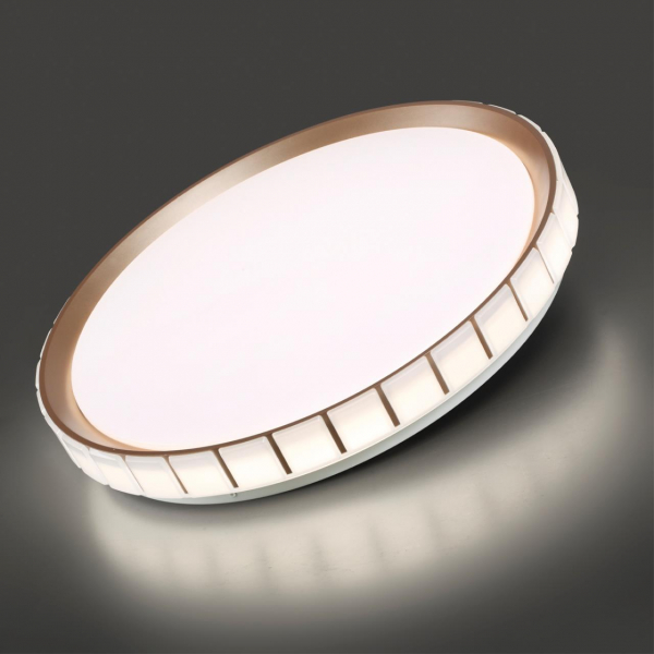 7695/EL PALE SN 90 Светильник пластик/розовое золото LED 70Вт 3000-6000К D495 IP43 пульт ДУ KUPI GOLD, изображение 5