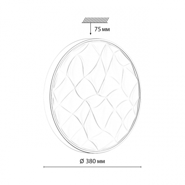 7672/DL PALE SN 154 Светильник пластик/белый LED 48Вт 4000К D380 IP43 GITUM, изображение 6