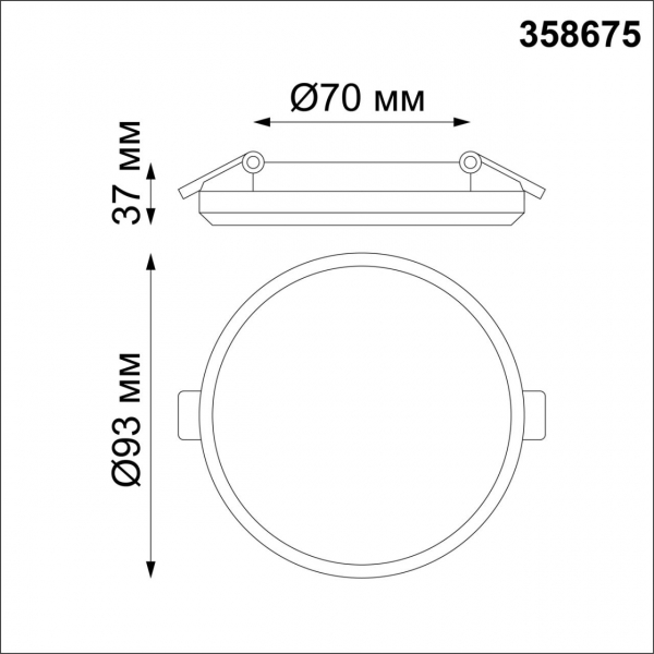 358675 SPOT NT21 332 белый Светильник встраиваемый влагозащищенный IP54 LED 4000K 8W 100-240V PANDORA, изображение 3