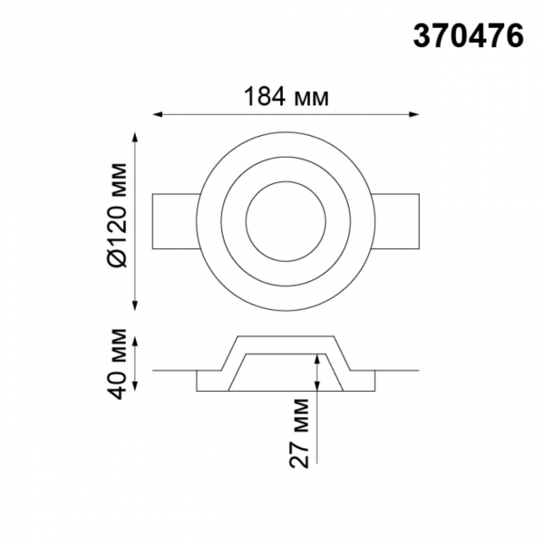 370476 SPOT NT19 184 белый Встраиваемый под покраску светильник IP20 GU10 50W 220V YESO, изображение 2
