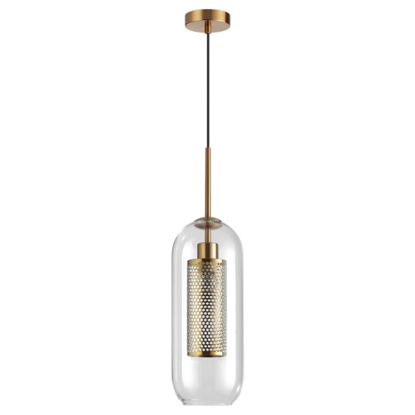 4940/1 PENDANT ODL22 335 античн.бронза/металл/прозрачный/стекло Подвес E27 1*40W CLOCKY