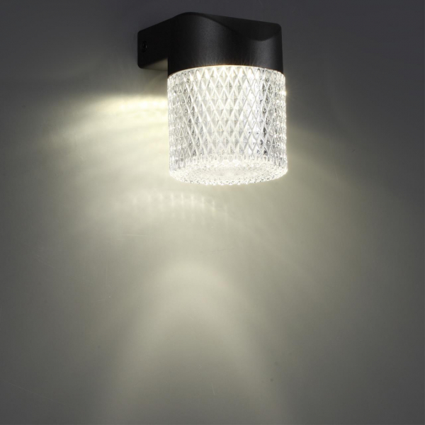 359293 STREET NT24 000 черный Светильник ландшафтный настенный IP65 LED 7W 4000K 175-265V ESTIMA, изображение 3