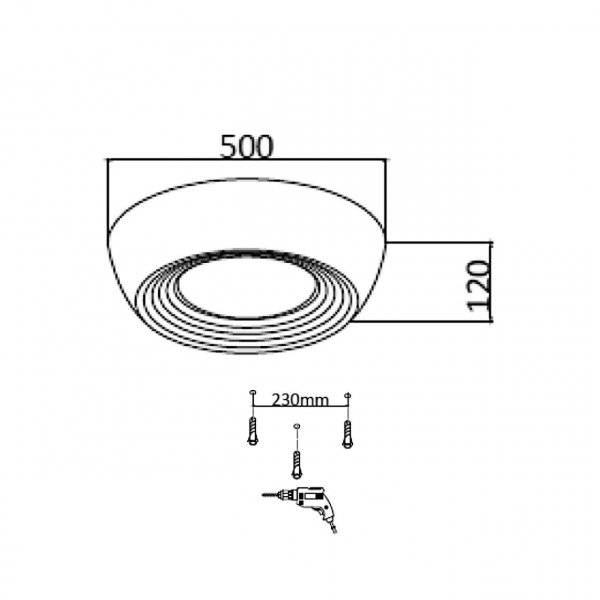 7715/54L AVRA LED SN 24 Светильник металл/акрил/белый/черный LED 54Вт 3000-6500К D500 IP20 пульт ДУ CRONUS, изображение 9