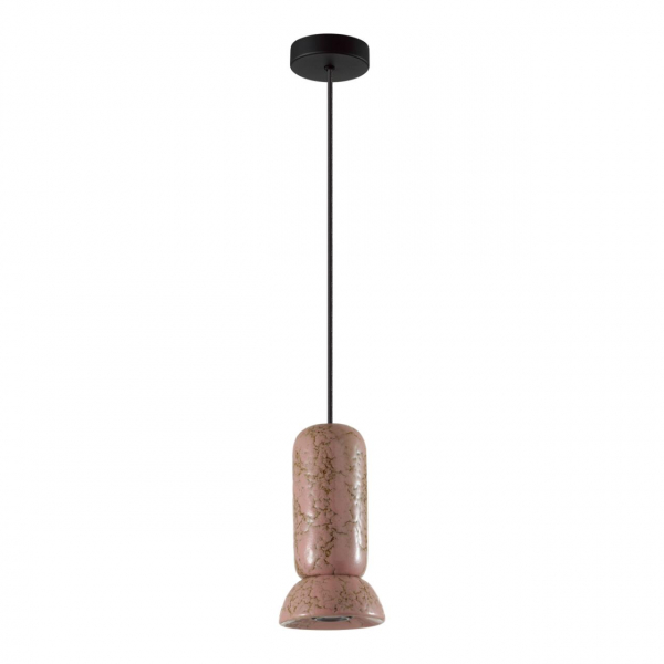 5054/1C PENDANT ODL24 315 черный/розовый/коричн./металл/керамика Подвес GU10 LED 4W KERAMA