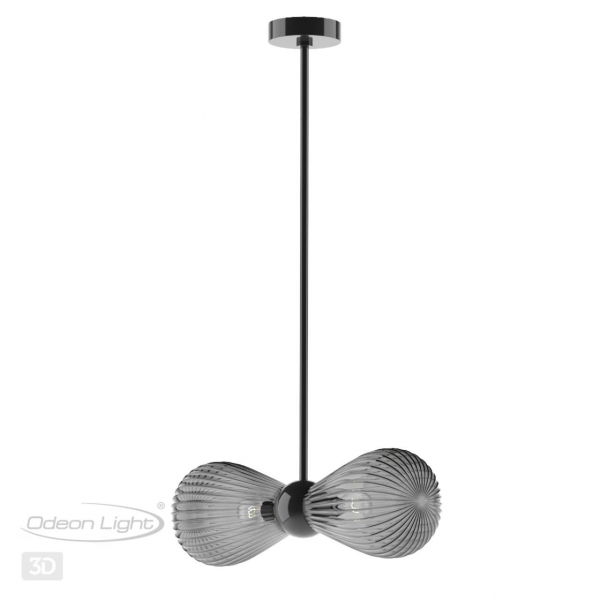 5417/2 MODERN ODL_EX23 17 черный хром/дымчатый/металл/стекло Подвес E14 2*40W ELICA, изображение 5