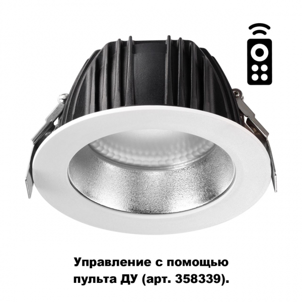 358336 SPOT NT19 114 белый/серебро Встраиваемый диммир.св-к с пультом ДУ IP20 LED 2700~5000К GESTION, изображение 3