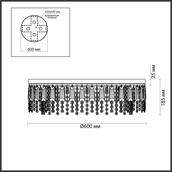 5273/6C CLASSI LN23 177 хром Люстра потолочная E14 6*40W 220V SPARKLE, изображение 4