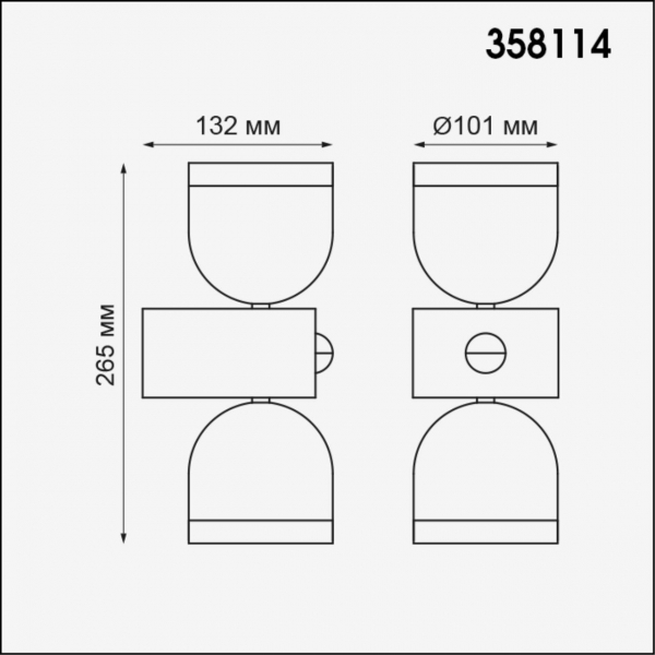 358114 STREET NT19 366 темно-серый  Ландшафтный настен.светильник IP65 LED 3000К 20W GALEATI, изображение 3